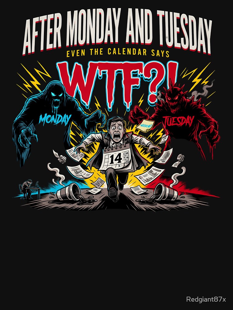 After Monday and Tuesday Even the Calendar Says WTF Workplace Meme for Coworkers by Redgiant87x