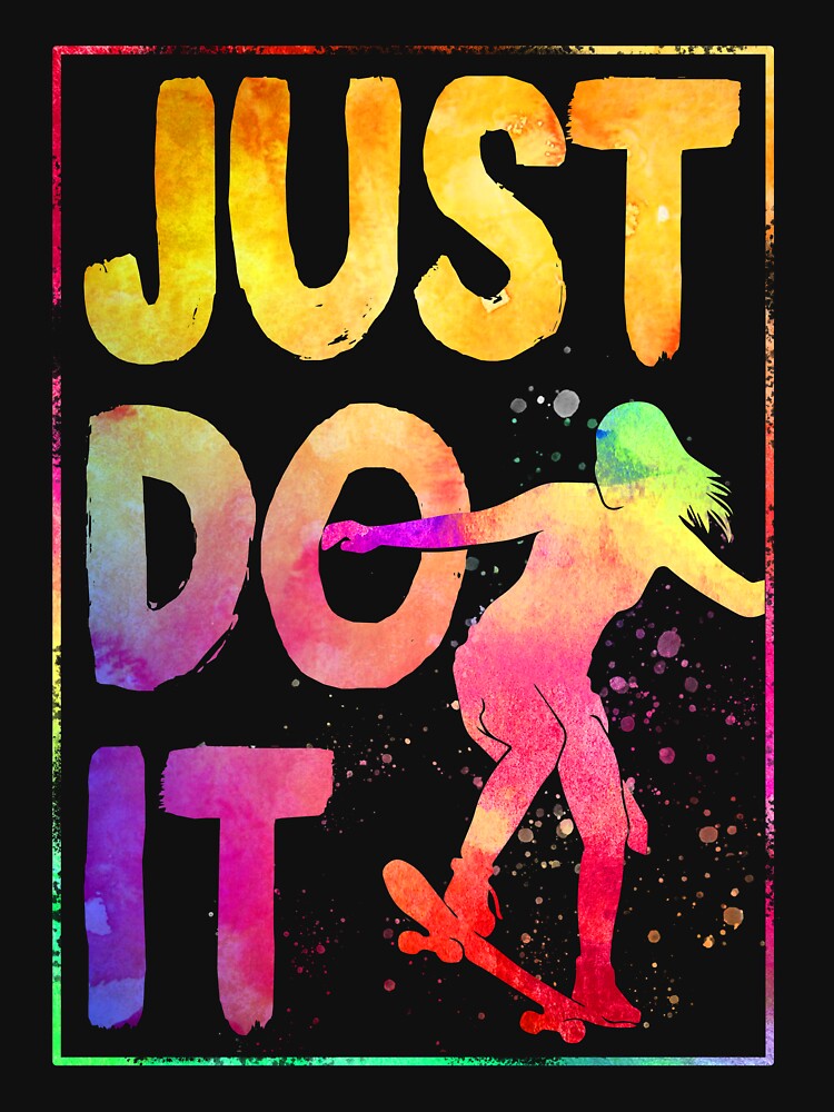 just do it watercolor Skateboarding by JoycePruit T-Shirts, Hoodie, Sweatshirt | BlankRebels.com (Image 3)