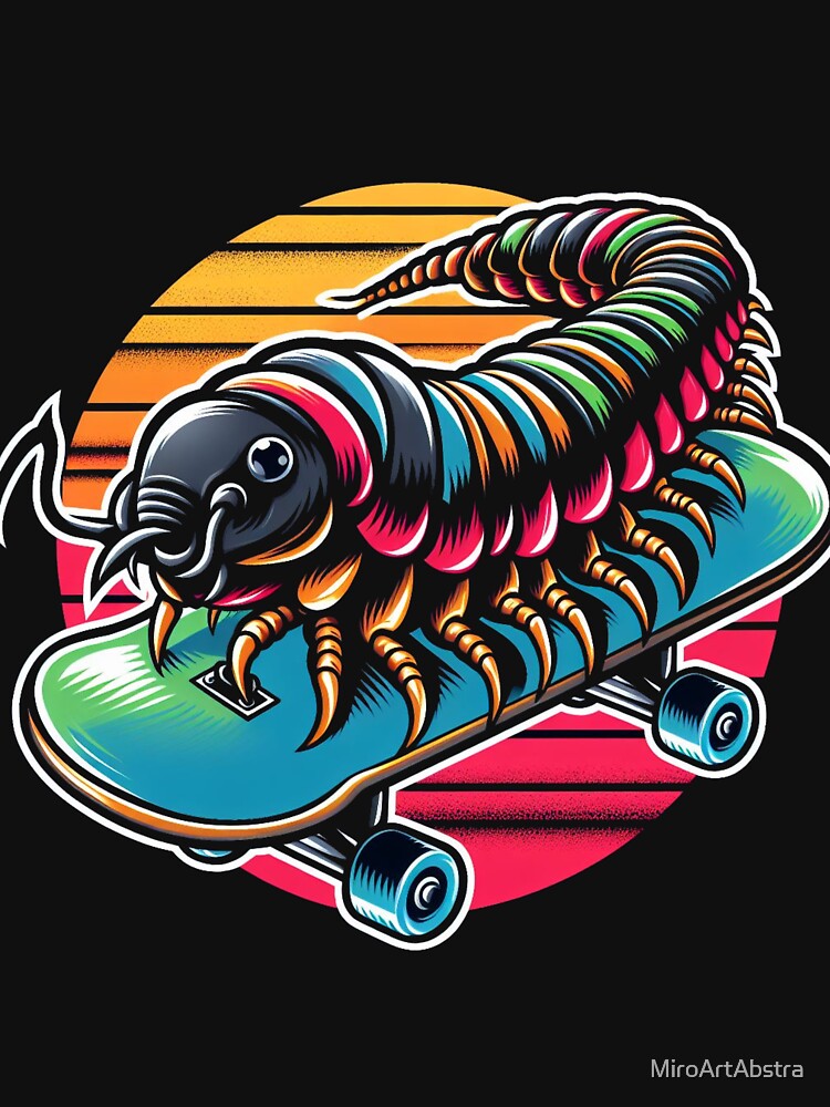centipede on a skateboard by MiroArtAbstra T-Shirts, Hoodie, Sweatshirt | BlankRebels.com (Image 3)