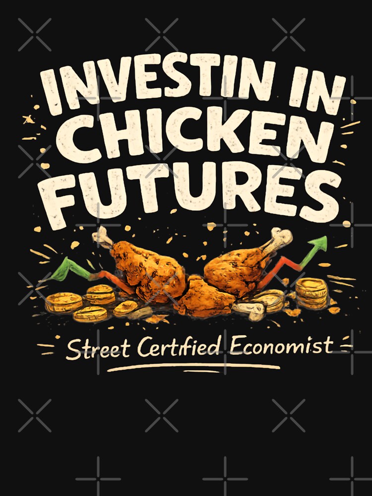Investing in Chicken Futures – Street Certified Economist Funny Food Finance Design by LineLoo T-Shirts,... (Image 3)