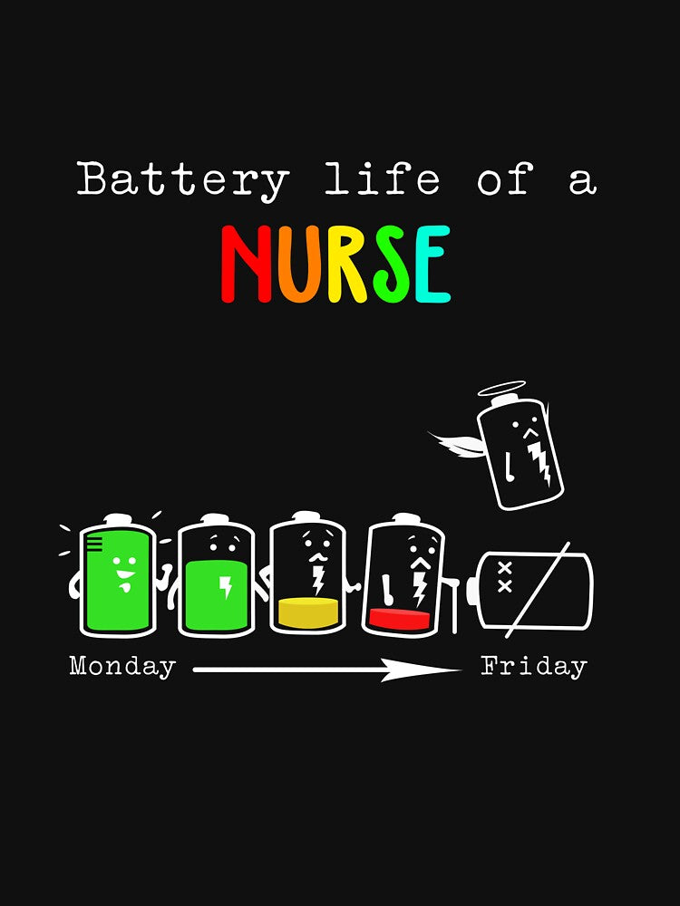 BATTERY LIFE OF A NURSE by Anderson456 T-Shirts, Hoodie, Sweatshirt | BlankRebels.com (Image 3)