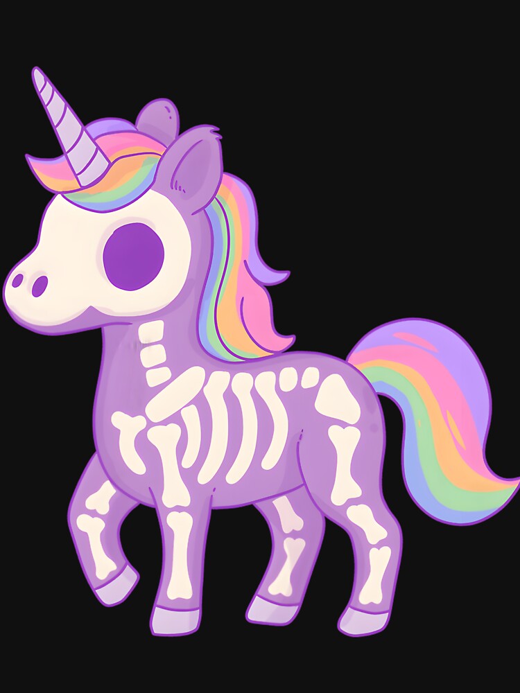 Pastel Skeleton Unicorn Vibes by oddqdbrz3 T-Shirts, Hoodie, Sweatshirt | BlankRebels.com (Image 3)