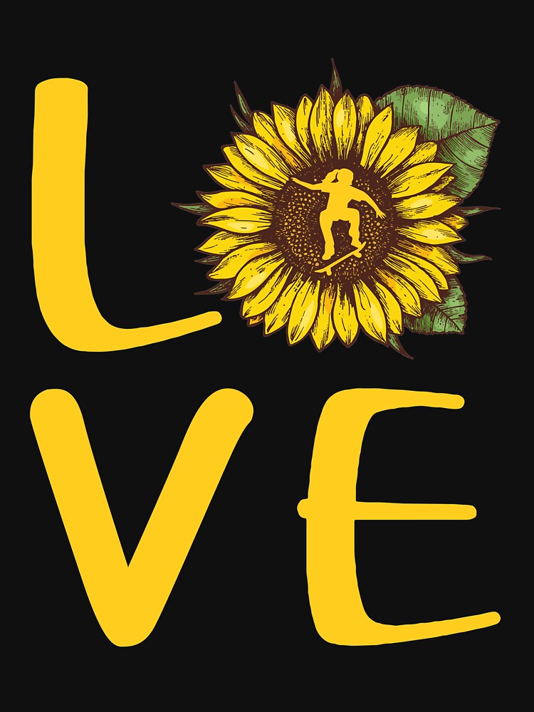 Skateboarding Sunflower Retro by JaskolArt T-Shirts, Hoodie, Sweatshirt | BlankRebels.com (Image 3)