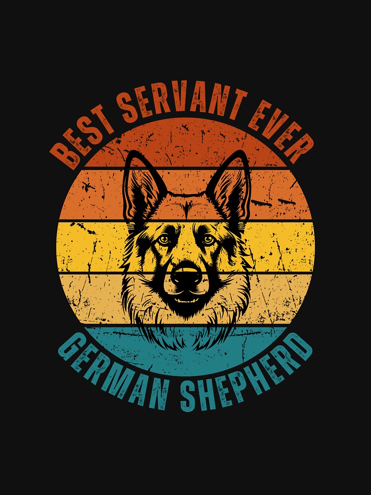 Best German Shepherd Servant Ever - Premium Exclusive Retro Designs for Dog Owners by Techflare T-Shirts,... (Image 2)