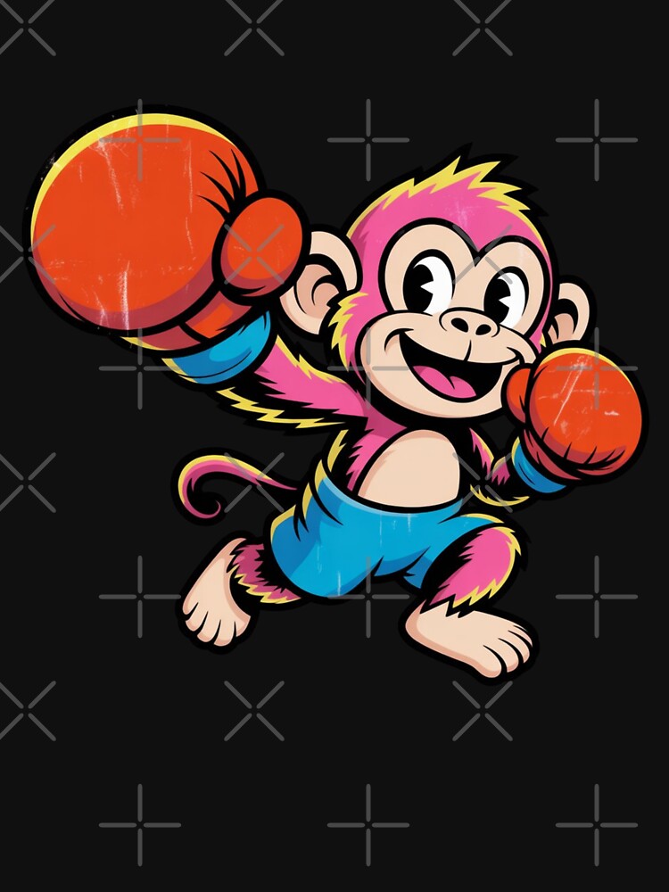 Retro Punch Monkey - 80s Cartoon Boxing Ape by Cophros T-Shirts, Hoodie, Sweatshirt | BlankRebels.com (Image 3)