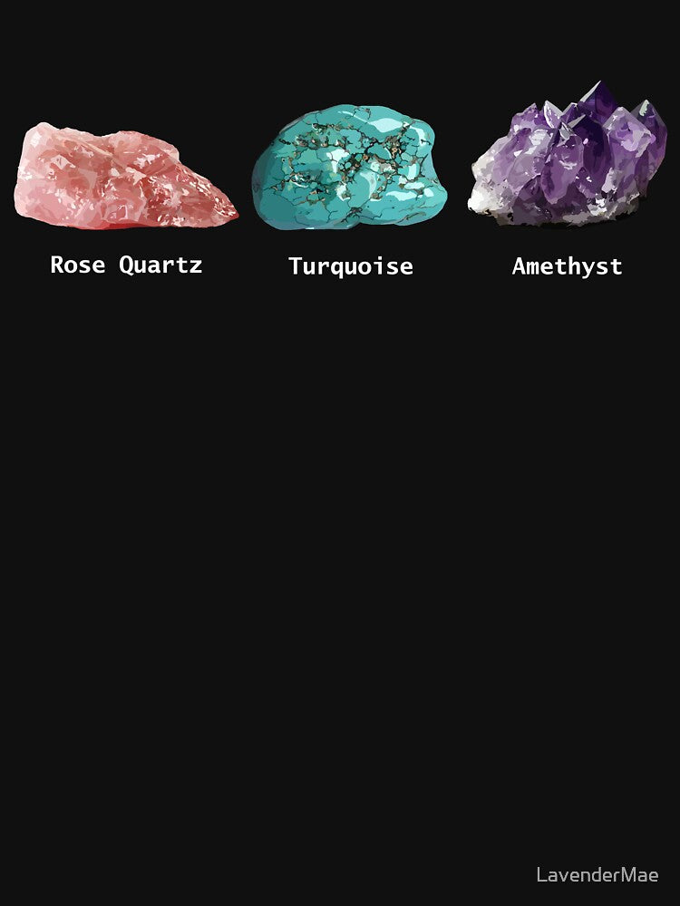 Rose Quartz, Turquoise, Amethyst - With Names by LavenderMae T-Shirts, Hoodie, Sweatshirt | BlankRebels.com (Image 3)