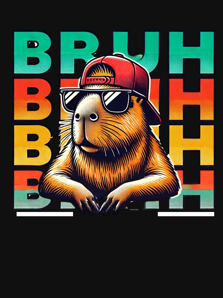Capybara Bruh Meme Trending Animal Humor Artwork T-Shirts, Hoodie, Sweatshirt