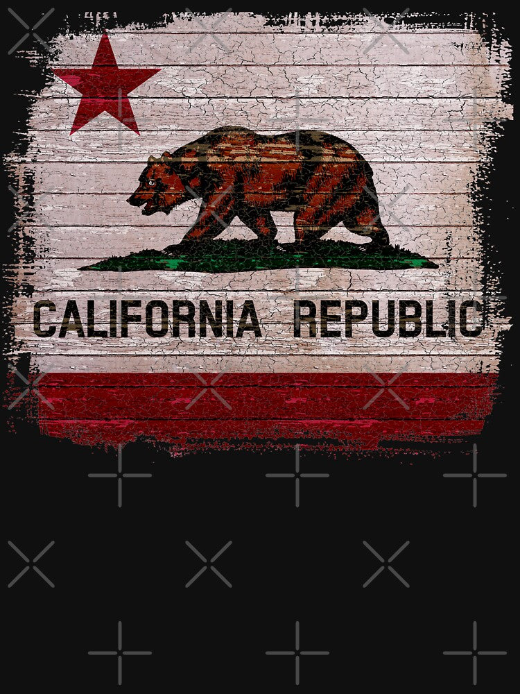 California Republic Weathered Timber State Flag Bear Star by reapolo T-Shirts, Hoodie, Sweatshirt | BlankRebels.com (Image 3)