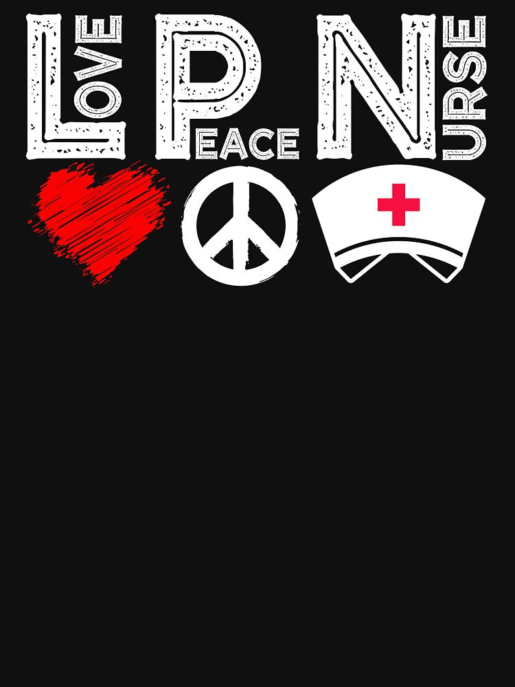 Love Peace Nurse by UnknownArtistt T-Shirts, Hoodie, Sweatshirt | BlankRebels.com (Image 3)