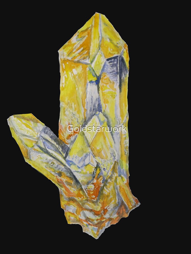 Watercolour yellow crystal, Citrine crystal painting by Goldstarwork T-Shirts, Hoodie, Sweatshirt | BlankRebels.com (Image 3)