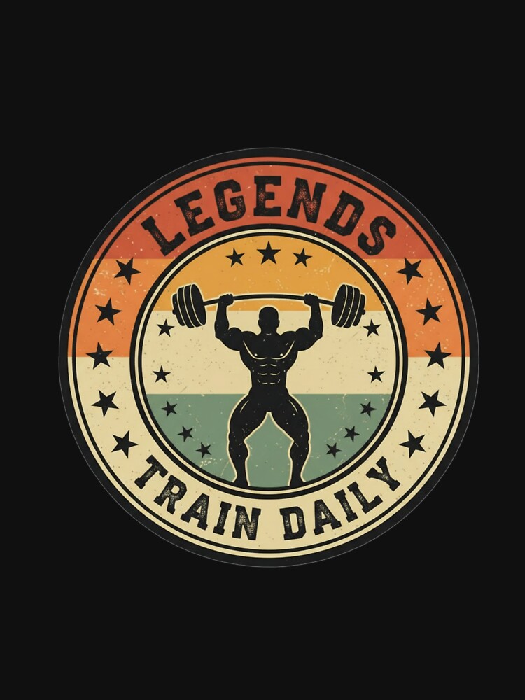 Vintage Gym Motivational – Legends Train Daily Retro Bodybuilding by Dezyra Clothing T-Shirts, Hoodie, Sweatshirt (Image 3)