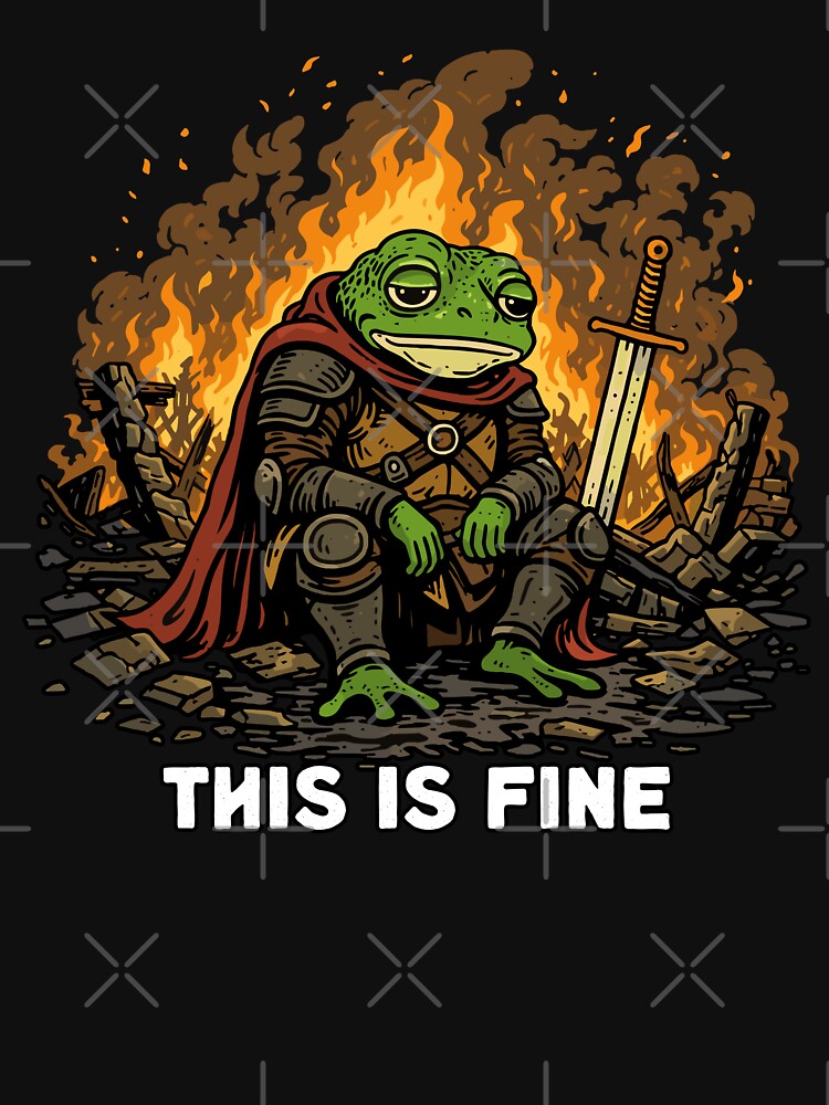 This Is Fine Frog Knight T-Shirts, Hoodie, Sweatshirt