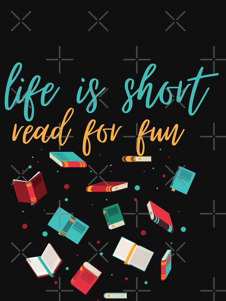 Life Is Short Read For Fun bibliophile hand lettering by Anchorbutterfly T-Shirts, Hoodie, Sweatshirt (Image 3)