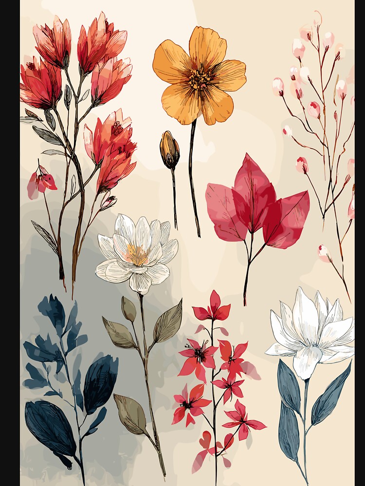 Archival Delicate Botanical Sketching by bapupa T-Shirts, Hoodie, Sweatshirt | BlankRebels.com (Image 3)