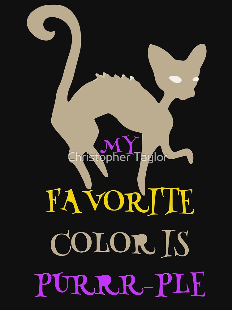 My Favorite Color is Purrr-ple by Christopher Taylor T-Shirts, Hoodie, Sweatshirt | BlankRebels.com (Image 3)