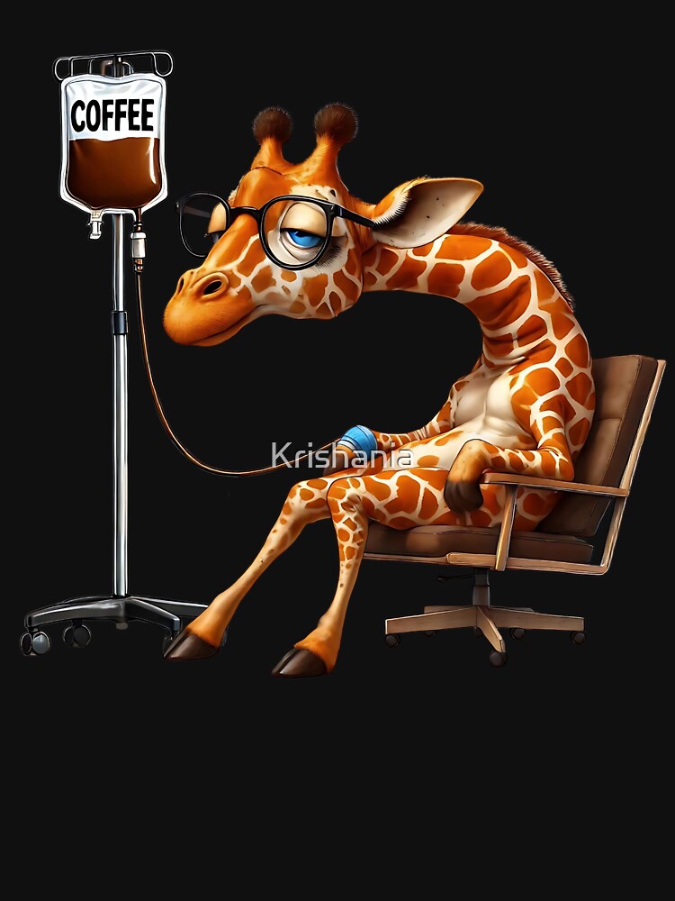Funny Giraffe IV Coffee Drink Animal Lover by Kimberley King Art  King Art T-Shirts, Hoodie, Sweatshirt (Image 3)