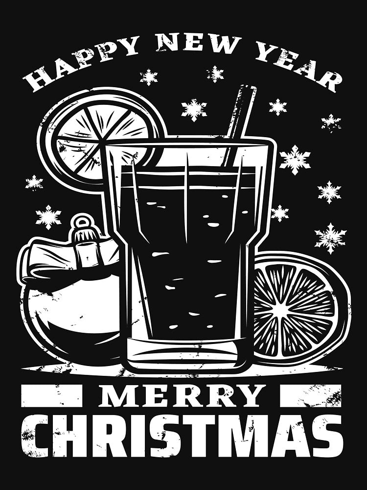 Christmas holiday with inscriptions cocktail lemon essential t-shirt by ougraz24 Hoodie, Sweatshirt (Image 3)