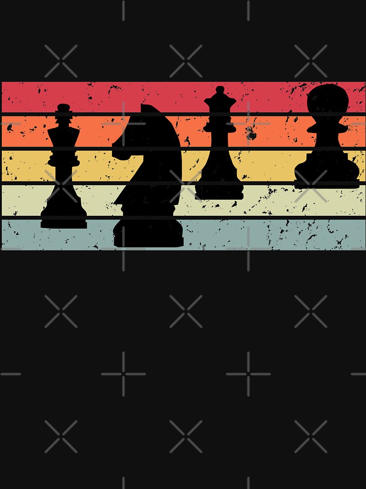 Funny Vintage Chess Club Player Gift Retro Sunset Chess Pieces by Akmloza T-Shirts, Hoodie, Sweatshirt (Image 3)