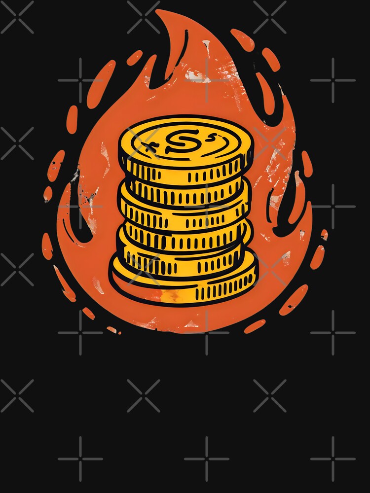 CRYPTOCURRENCY COINS ENGULFED IN FLAMES Bull Market, stock market, stocks by DemureArtsy T-Shirts, Hoodie,... (Image 3)