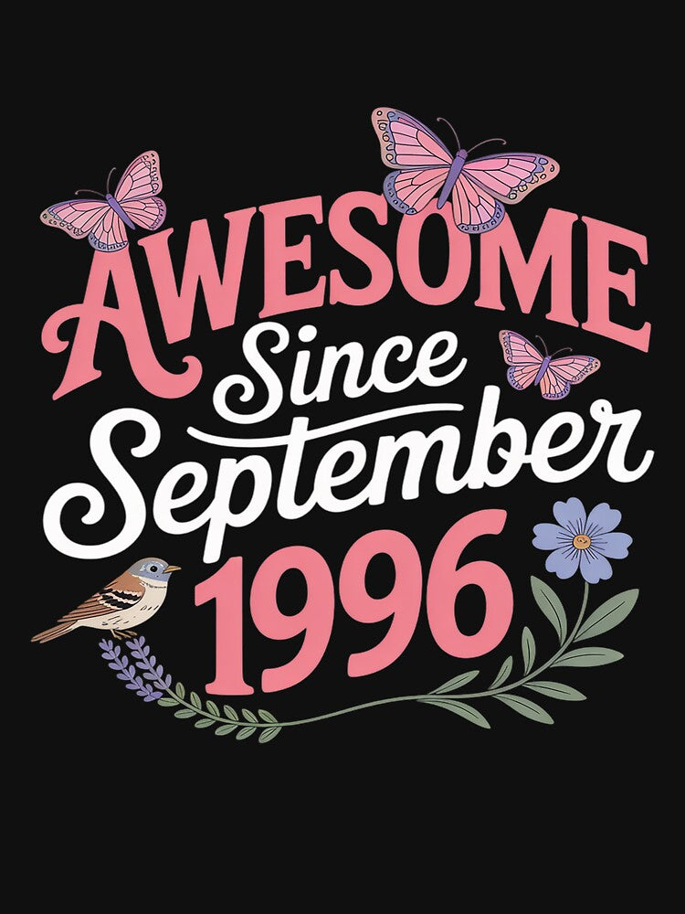 Awesome since September 1996 flowers 1996 by tabdejinti T-Shirts, Hoodie, Sweatshirt | BlankRebels.com (Image 3)