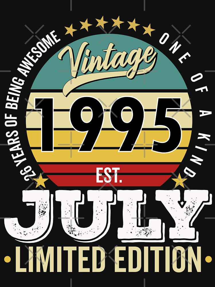 26 Years Of Being Awesome - One Of A Kind Limited Edition - 1995 Vintage 26s Retro, Classic, Cool, July... (Image 3)