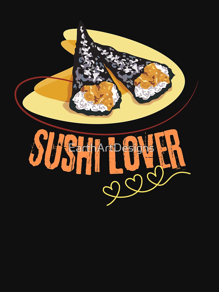Sushi Lover Colorful Illustration Design by EarthArtDesigns T-Shirts, Hoodie, Sweatshirt | BlankRebels.com (Image 3)