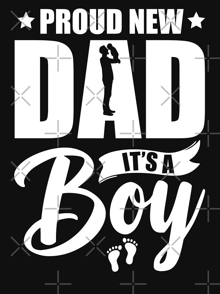 Vintage Proud New Dad – It's A Boy T-Shirt | Funny First-Time Father Gift by PRINYOS Hoodie, Sweatshirt (Image 3)