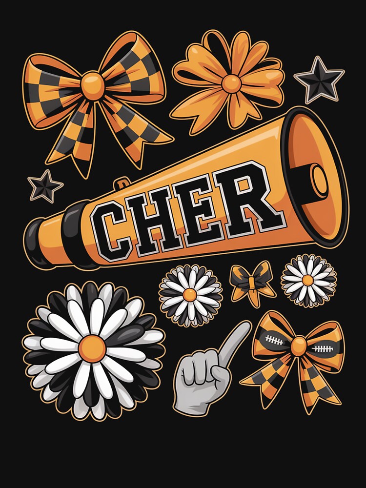Coquette Cheer Bow Sport Cheerleader by StephenDDArt T-Shirts, Hoodie, Sweatshirt | BlankRebels.com (Image 3)