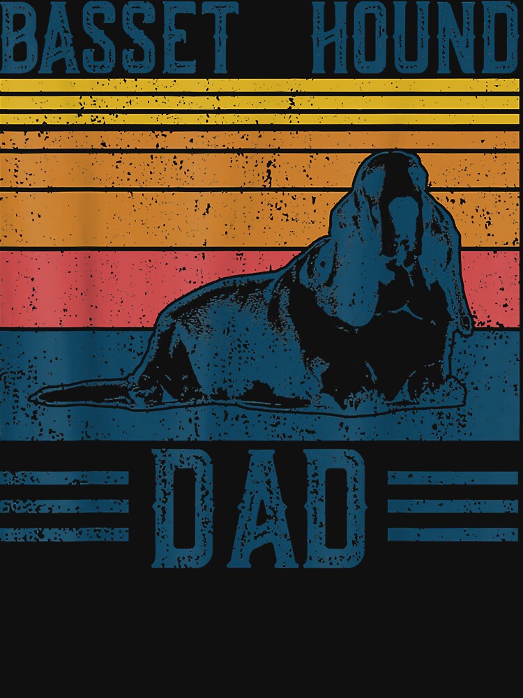 Dog Dad - Vintage Basset Hound Dad by minhyroa T-Shirts, Hoodie, Sweatshirt | BlankRebels.com (Image 3)
