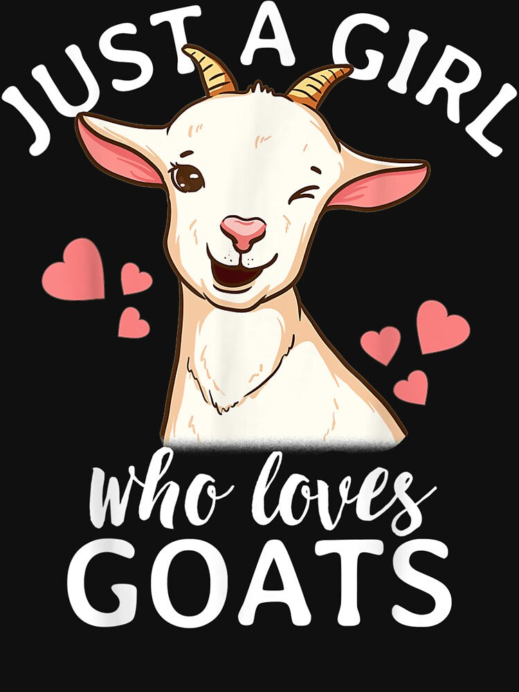 Goat Girl Women Mom Farmer Gift Just A Girl Who Loves Goats by ReeseTee