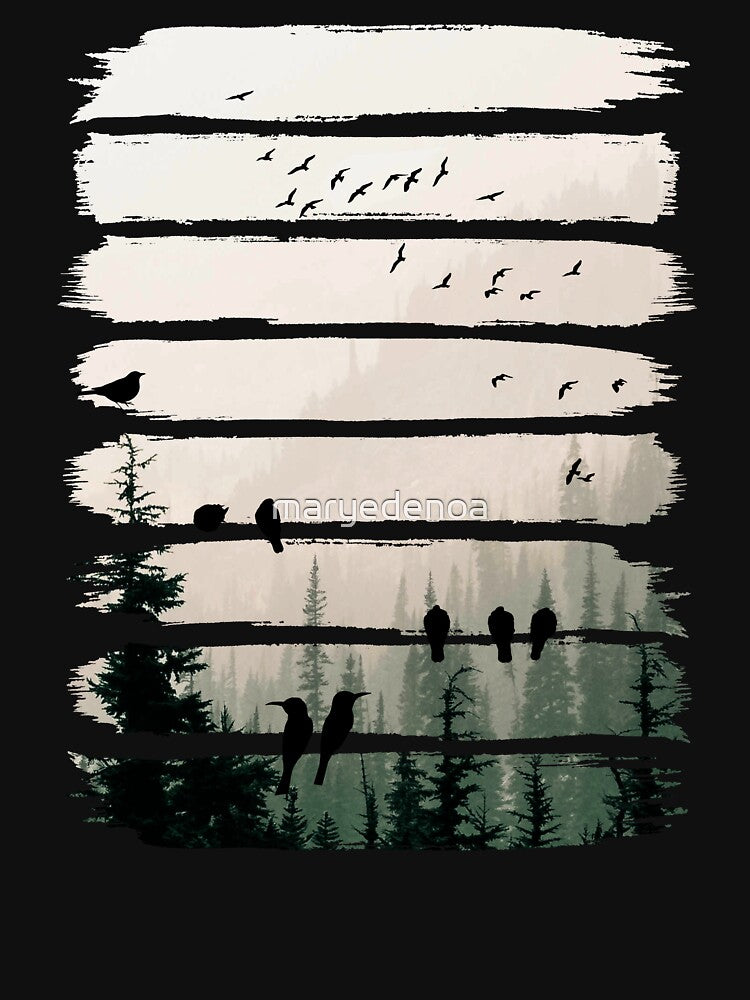 Birds Watching Birds At Sunset by maryedenoa T-Shirts, Hoodie, Sweatshirt | BlankRebels.com (Image 3)