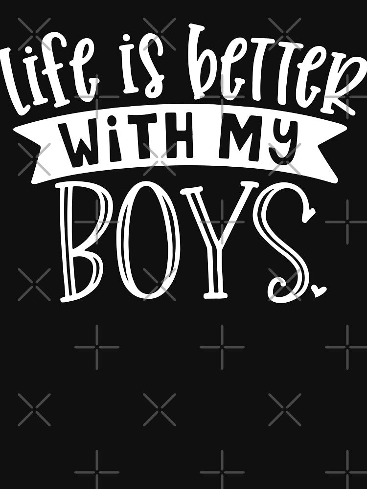 Life is Better with My Boys Funny Mom Of Boys by loat904 T-Shirts, Hoodie, Sweatshirt | BlankRebels.com (Image 3)