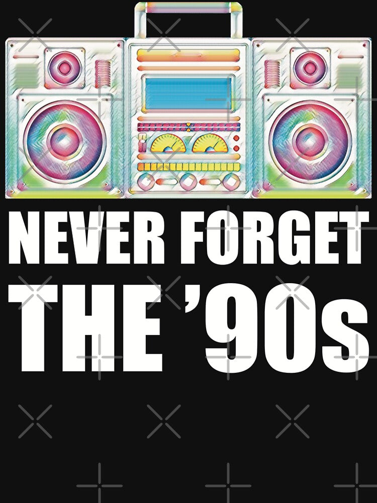 Never Forget The 90s Vintage Retro Music Cassette Tape Player 1990 s Radio by PrettyLittlePic T-Shirts, Hoodie,... (Image 2)