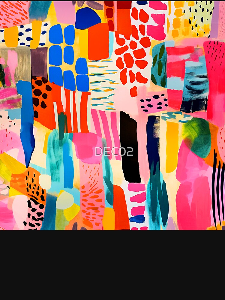 Vibrantly Colorful Trendy Abstract Designs Modern Art by DEC02 T-Shirts, Hoodie, Sweatshirt | BlankRebels.com (Image 3)