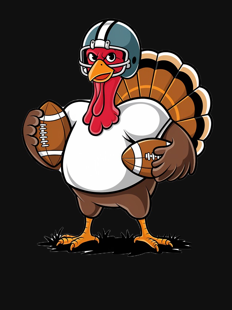 Thanksgiving Turkey And Touchdowns Football by BASKF T-Shirts, Hoodie, Sweatshirt | BlankRebels.com (Image 3)