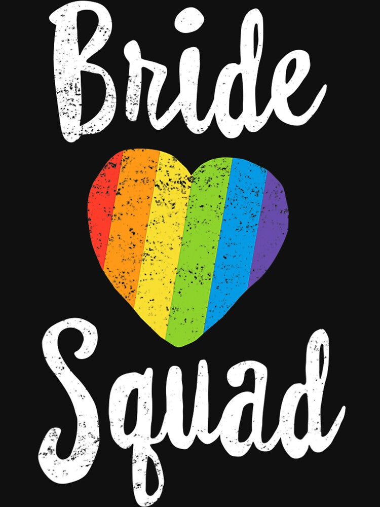 Bride Squad Lgbt Wedding Bachelorette Lesbian Pride by GraceBoyle25 T-Shirts, Hoodie, Sweatshirt | BlankRebels.com (Image 3)