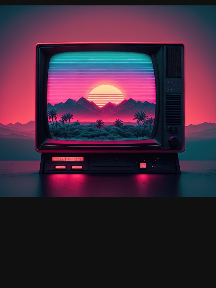 RetroVision: A Synthwave Spectacle in Neon by Mullet Monkey T-Shirts, Hoodie, Sweatshirt | BlankRebels.com (Image 3)