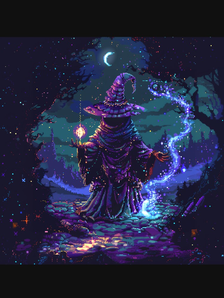 Dark Wizard Pixel Art by Kaos-Bit