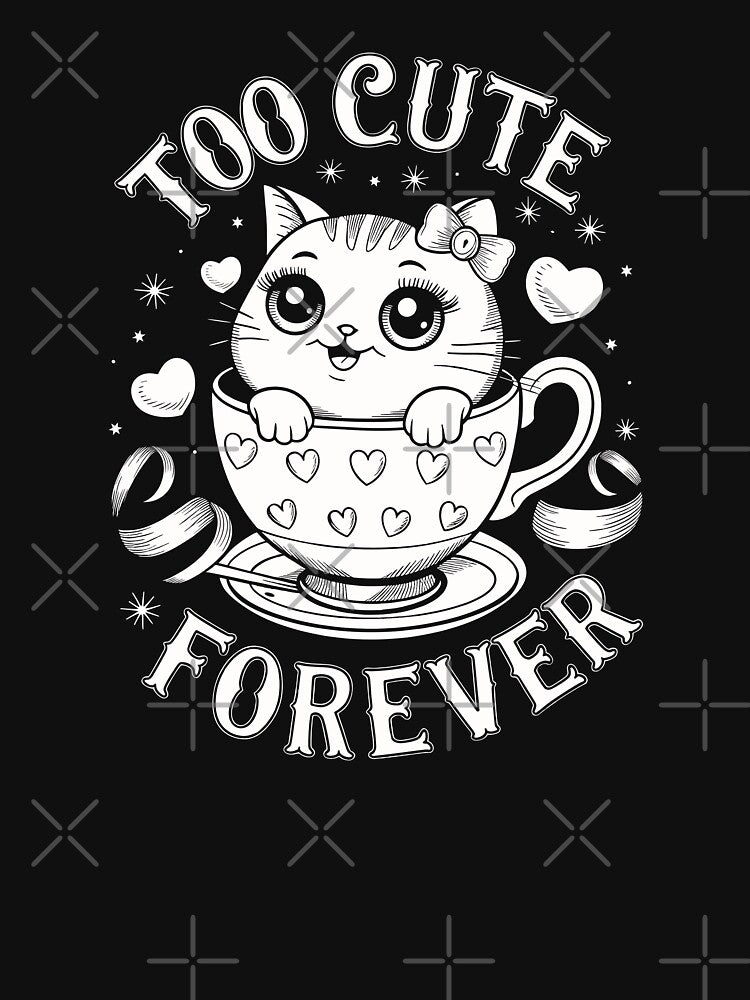 Too Cute Forever Kawaii Cat in Teacup by Taans-Creation T-Shirts, Hoodie, Sweatshirt | BlankRebels.com (Image 3)
