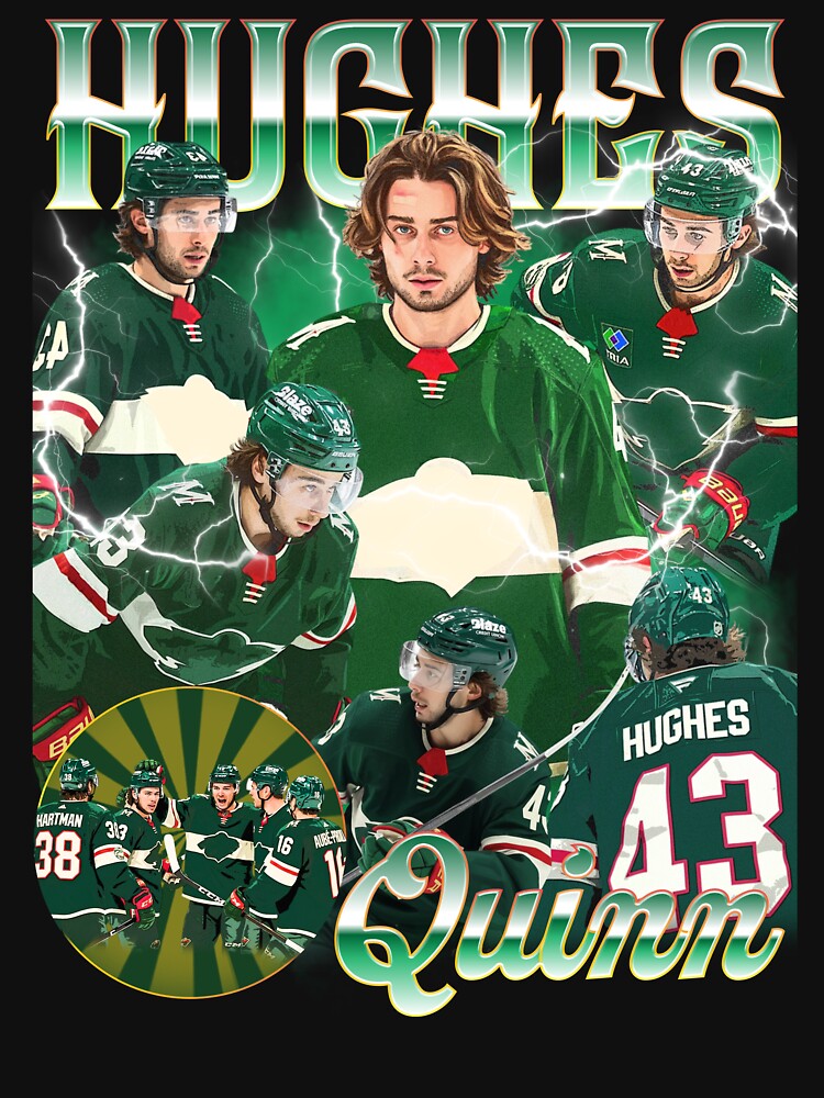 Quinn Hughes Vintage by FmStyleArt T-Shirts, Hoodie, Sweatshirt | BlankRebels.com (Image 3)