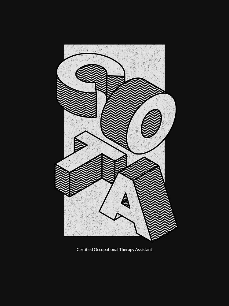 COTA Certified Occupational Therapy Assistant Bold Graphic Tee by FreshMedThreads Hoodie, Sweatshirt (Image 3)