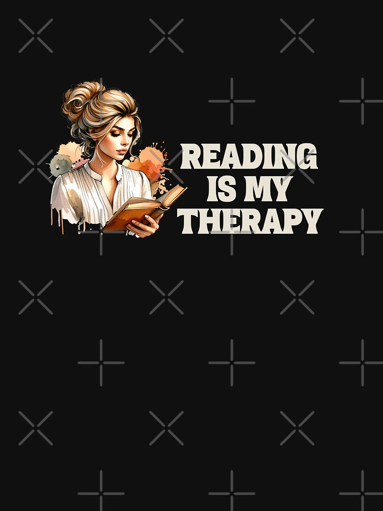 Reading Is My Therapy - Book Lover Gift by MyCozyCorner24 T-Shirts, Hoodie, Sweatshirt | BlankRebels.com (Image 3)