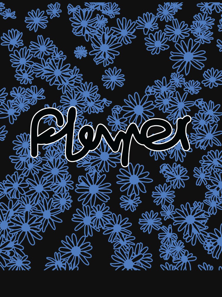 flower garden,  flower shirt, blue flower, daist tee shirt, by OK COOL