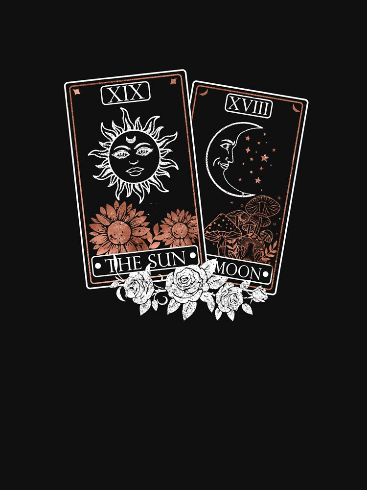 The Sun & The Moon Vintage Tarot Cards Astrology by taaddison50 T-Shirts, Hoodie, Sweatshirt | BlankRebels.com (Image 3)