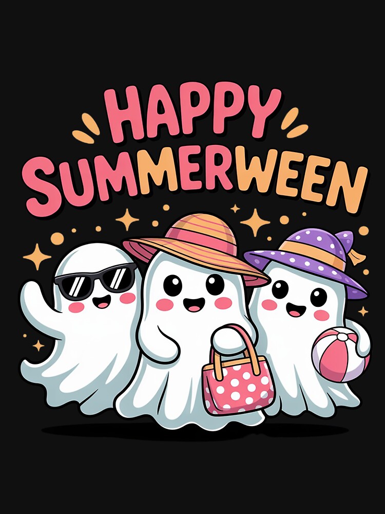 Happy Summerween Summer Halloween Ghost Men Women Kids by margaridroso T-Shirts, Hoodie, Sweatshirt (Image 3)