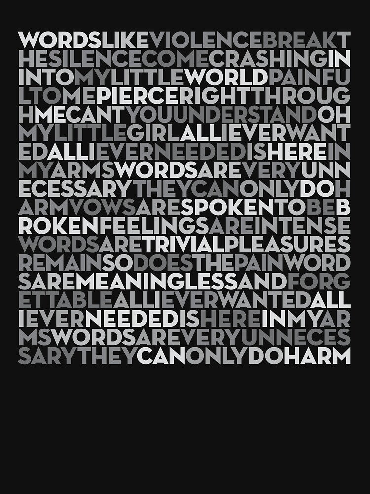Enjoy The Silence - Depeche Mode (lyrics) v.2 by x1brett T-Shirts, Hoodie, Sweatshirt | BlankRebels.com (Image 3)