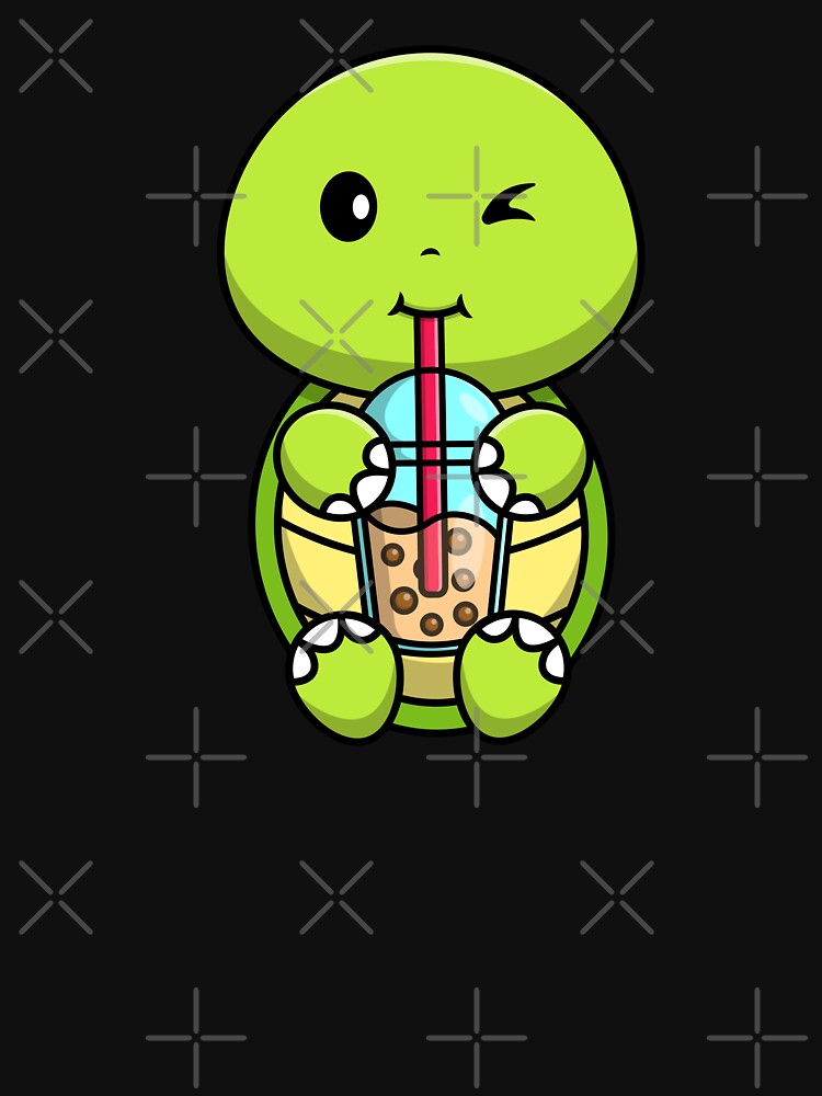 Bubble Tea Lover  Cute Kawaii Turtle by Artistusha T-Shirts, Hoodie, Sweatshirt | BlankRebels.com (Image 3)