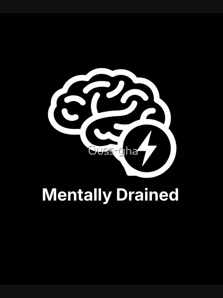 Mentally Drained – Minimalist Mental Health Design by Ouss-gha T-Shirts, Hoodie, Sweatshirt | BlankRebels.com (Image 3)