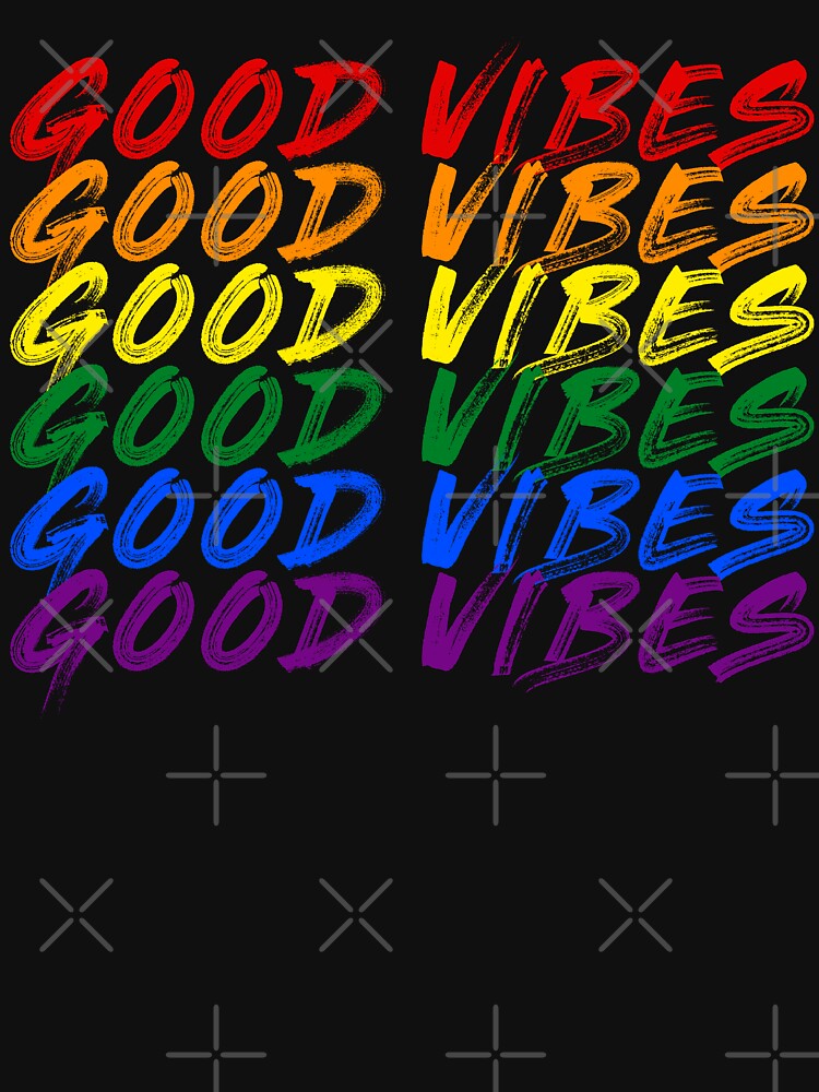 Painted font Good vibes quote pride colors by NerdnGeekshop T-Shirts, Hoodie, Sweatshirt | BlankRebels.com (Image 3)