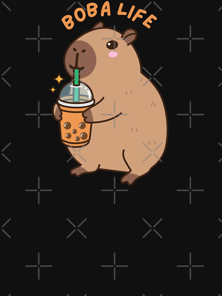 Cute boba Tea Lover capybara by Artistusha T-Shirts, Hoodie, Sweatshirt | BlankRebels.com (Image 3)
